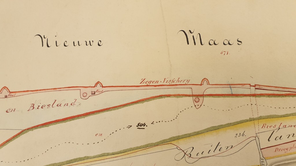 Een kaart van zalmvisserij Oranje&nbsp;Nassau!